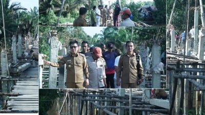 Bupati Sambas Tinjau Progres Jembatan Berkemajuan Non APBD