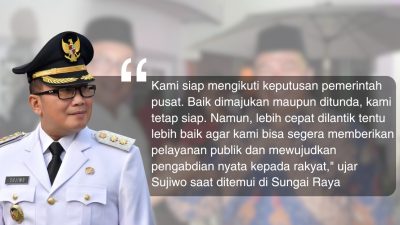 Sujiwo Sambut Baik Percepatan Pelantikan, Siap Mengabdi untuk Kubu Raya