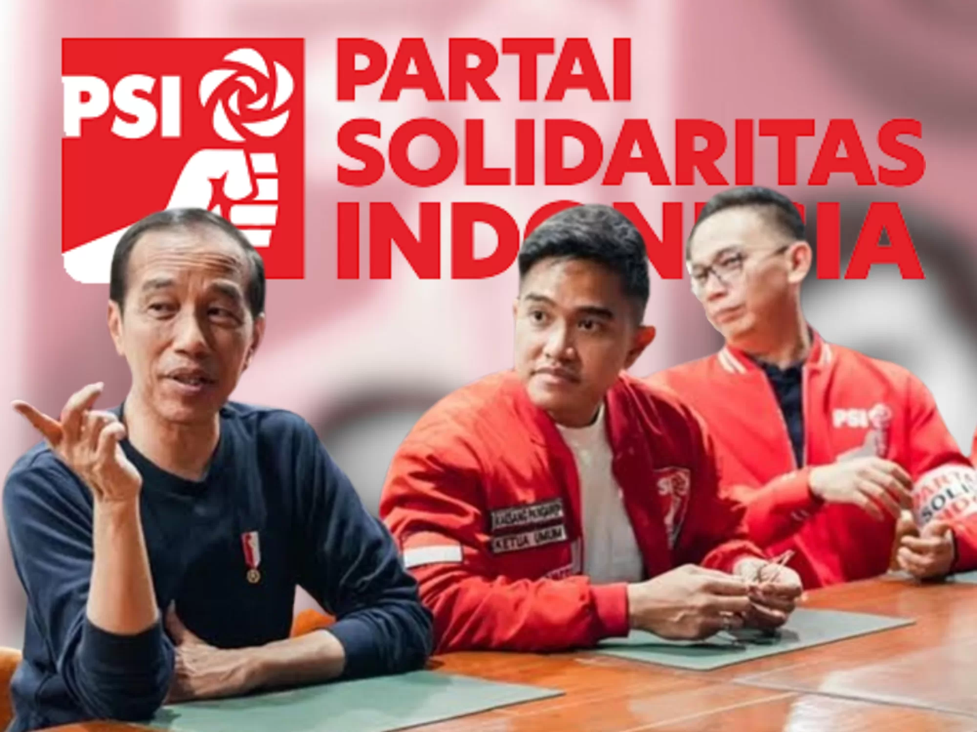 foto para nama yang masuk bursa calon ketua umum psi, jokowi-kaesang-agus herlambang