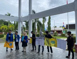 PMII Mempawah Gelar Aksi di DPRD Tuntut Kejelasan Dua Pulau yang Beralih ke Riau