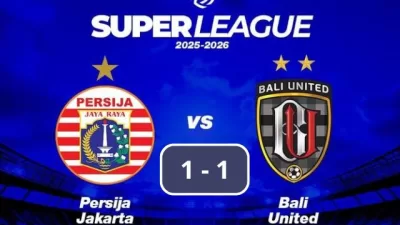 Persija Jakarta bermain imbang 1-1 lawan Bali United. Gol Mustafic dibalas Bruno Tubarao, laga Super League pekan kelima berlangsung panas.