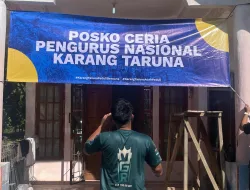 Pengurus Nasional Karang Taruna Dirikan Posko Ceria di Agam