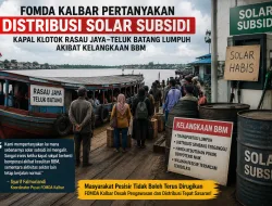 FOMDA Kalbar Pertanyakan Distribusi Solar Subsidi, Kapal Klotok Rasau Jaya–Teluk Batang Lumpuh